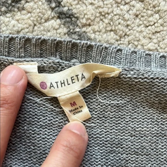 Athleta Crop Sweater with Ribbed Details - Picture 2 of 4